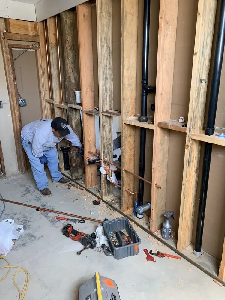 Commercial rough-in plumbing for Gas Line Repair in Panorama